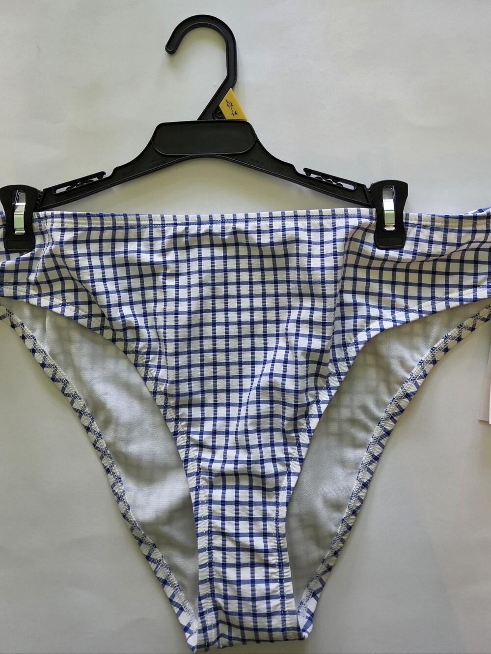 Free Assembly Blue Check Midrise Swim Bottom L
